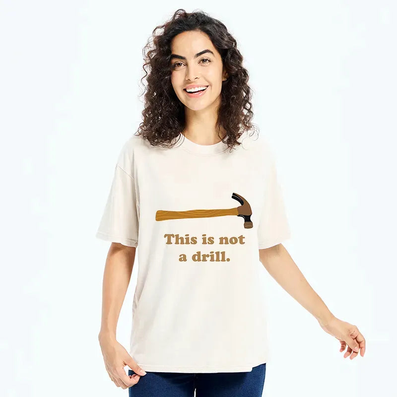 Kyoto-Lion This is Not a Drill Funny Washed T-Shirt