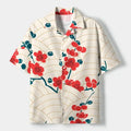 Kyoto Lion Cuban Collar Shirt for Casual