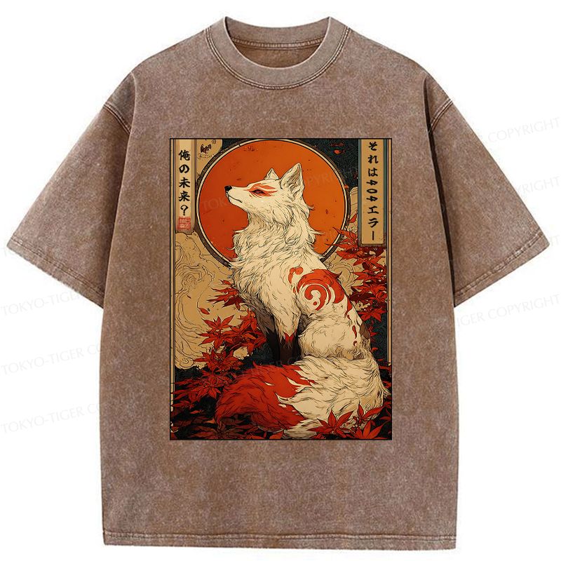 Japanese Mythical Fox T-Shirt for Vacation