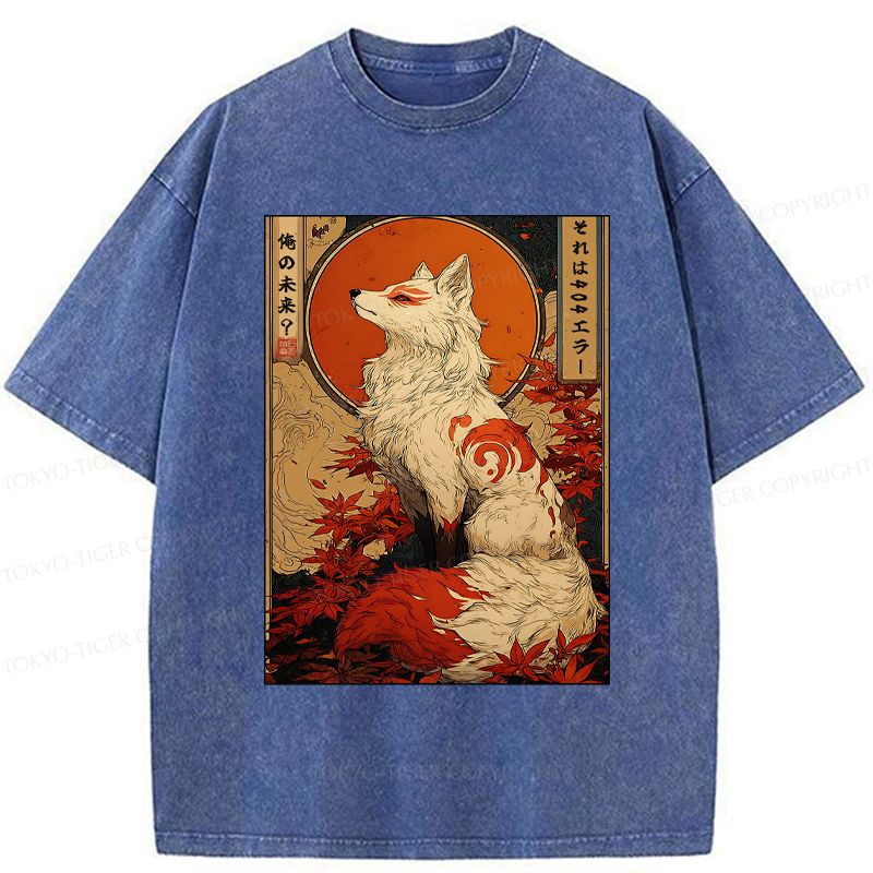 Japanese Mythical Fox T-Shirt for Vacation