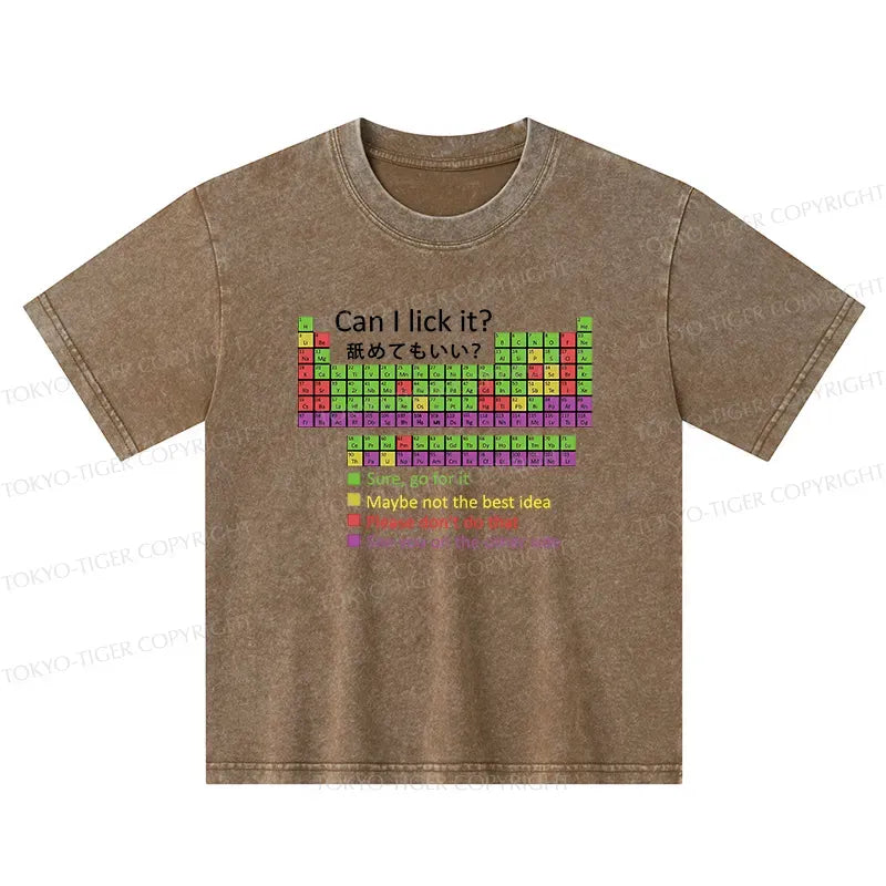 Kyoto-Lion I Can I Lick It Kids Washed T-Shirt