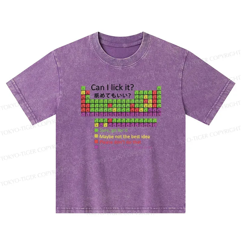 Kyoto-Lion I Can I Lick It Kids Washed T-Shirt