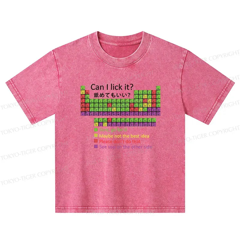 washed cotton kids tee with Japanese street style