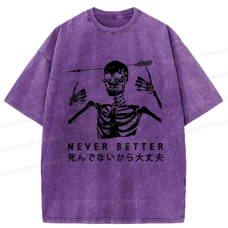 Kyoto-Lion It's Okay Because I'm Not Dead Washed T-Shirt