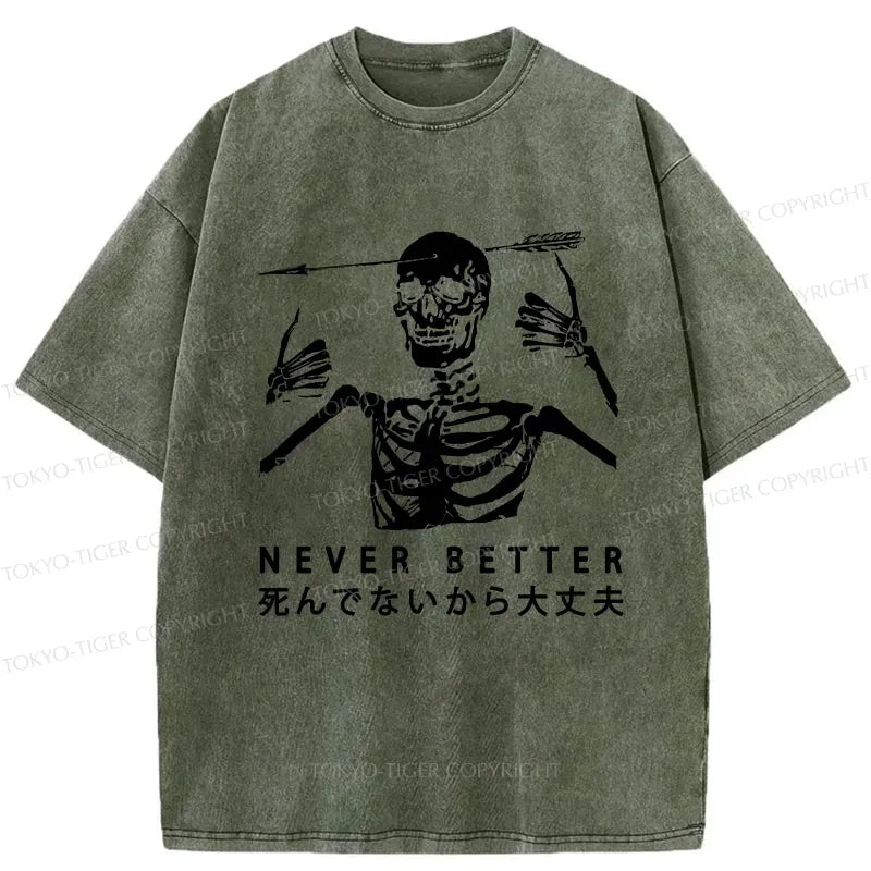 Kyoto-Lion It's Okay Because I'm Not Dead Washed T-Shirt