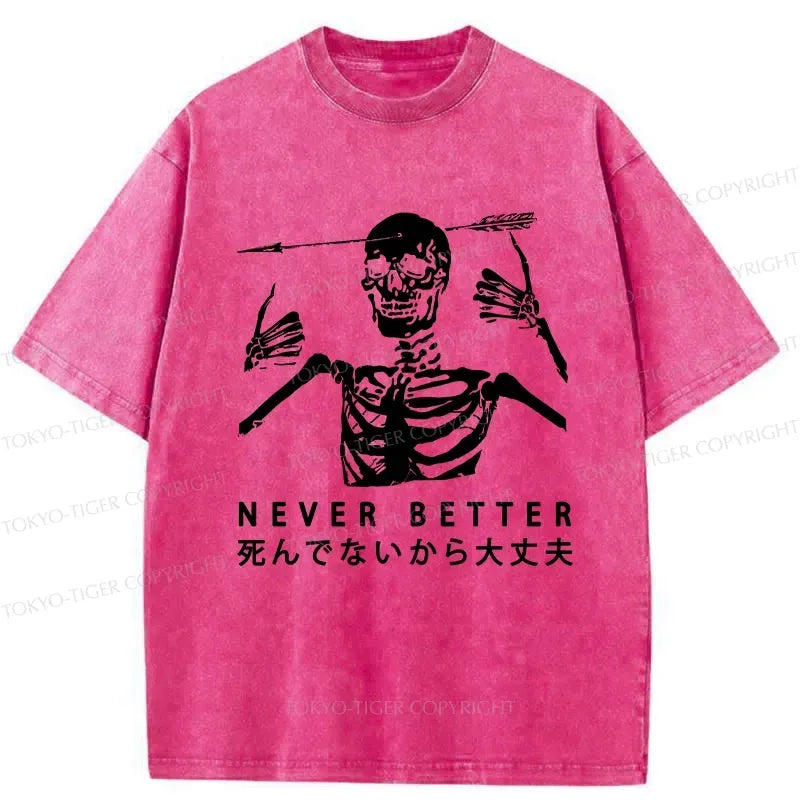 Japanese washed t-shirt for daily wear