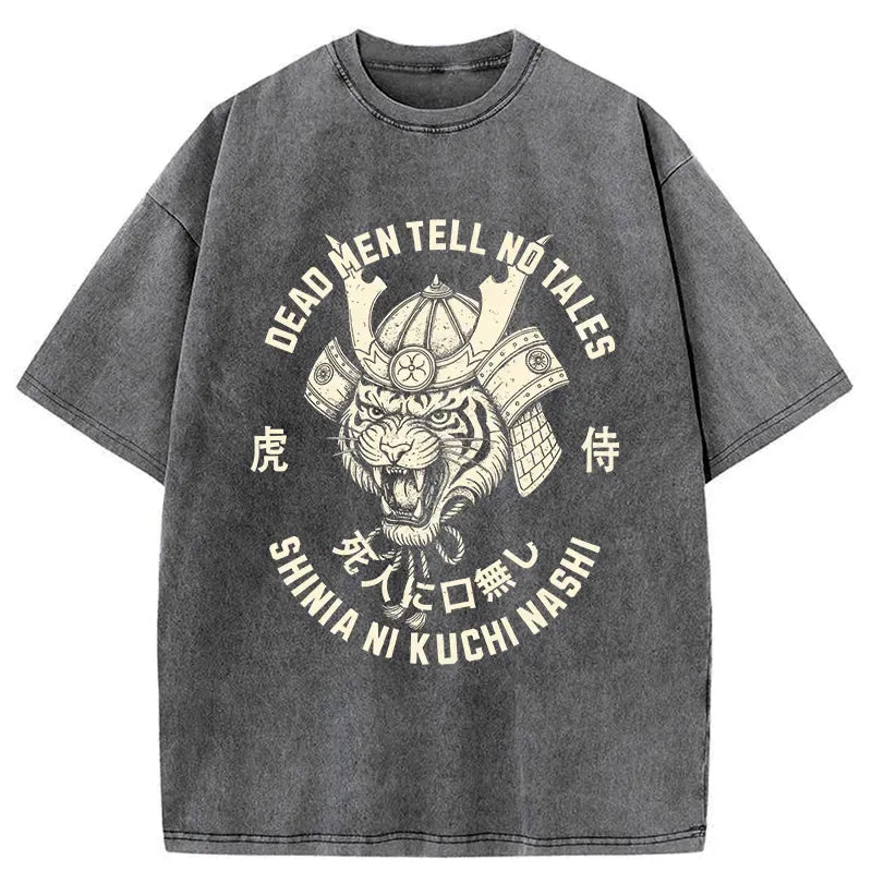Japanese washed tiger t-shirt for daily wear