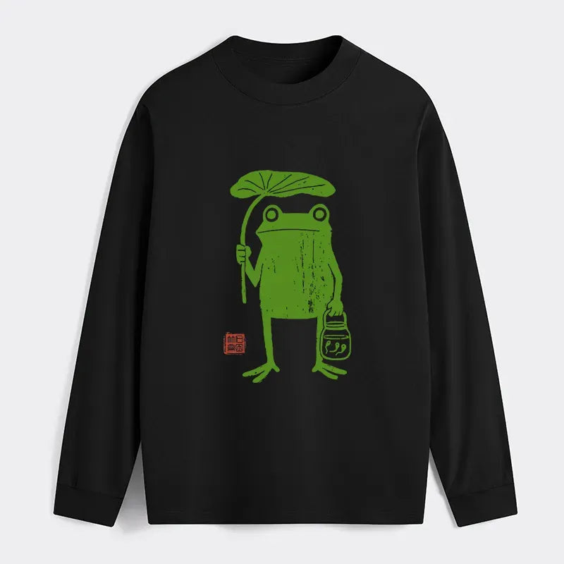 Classic Ukiyo-e Frog Shirt for Streetwear