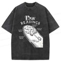Kyoto-Lion Funny Cat Paws Washed T-Shirt
