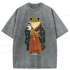 Frog Cat Unisex T-Shirt Trendy Summer