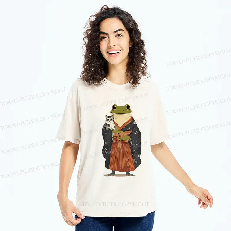 Frog Cat Unisex T-Shirt Trendy Summer
