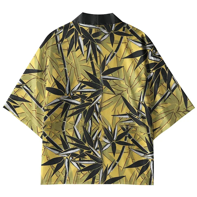 Traditional Japanese lion print cardigan