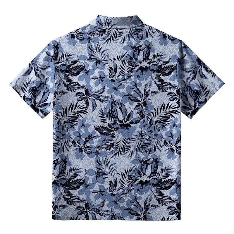 Kyoto-Lion Floral Embrace Button-up Shirt
