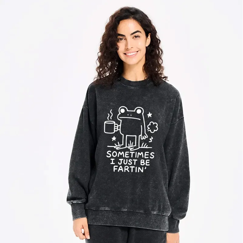 Funny Frog Fart Sweatshirt for Daily Wear