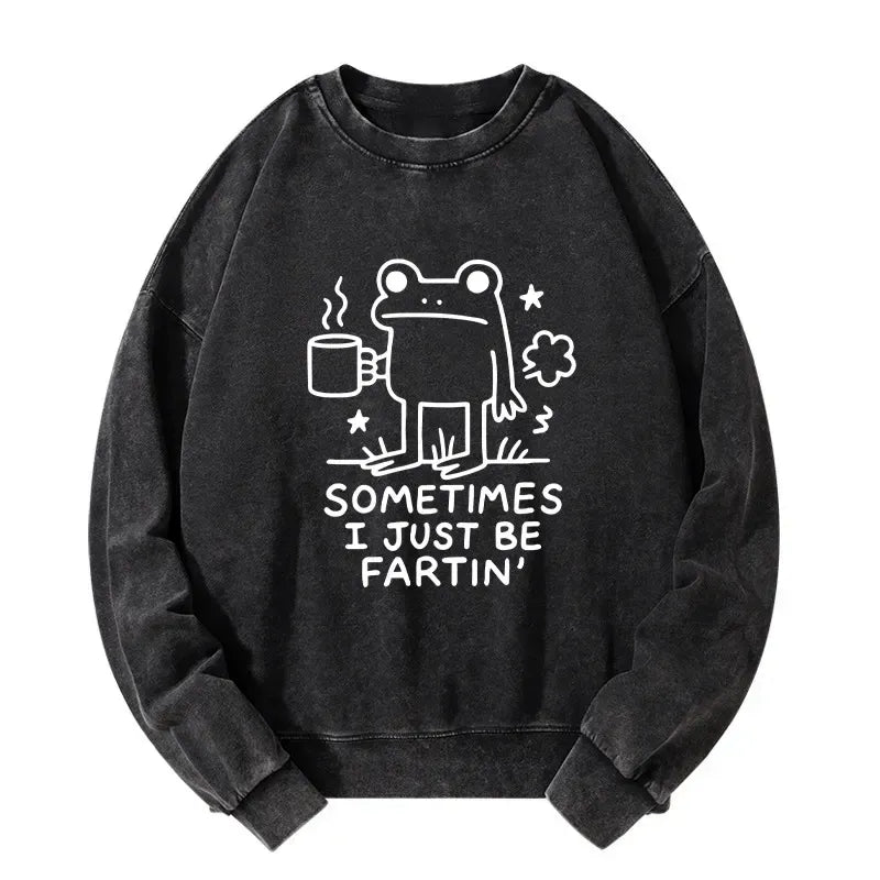 Funny Frog Fart Sweatshirt for Daily Wear