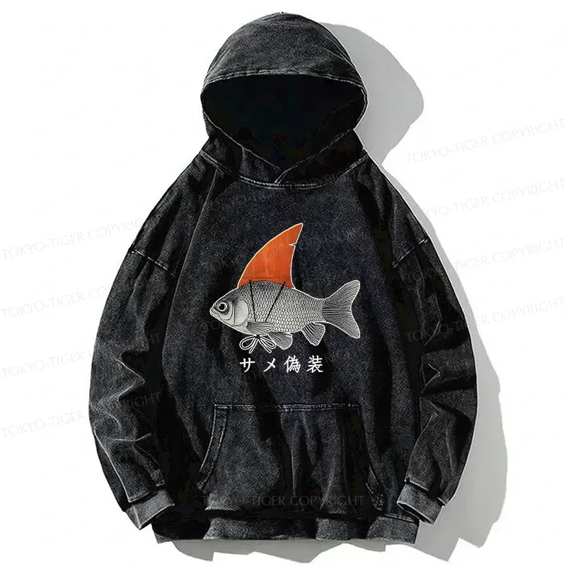 Japanese Vintage Washed Hoodie for Daily Wear