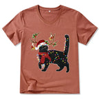 Vintage Kyoto Christmas cat tee