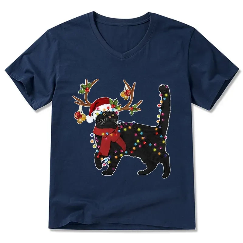Vintage Kyoto Christmas cat tee