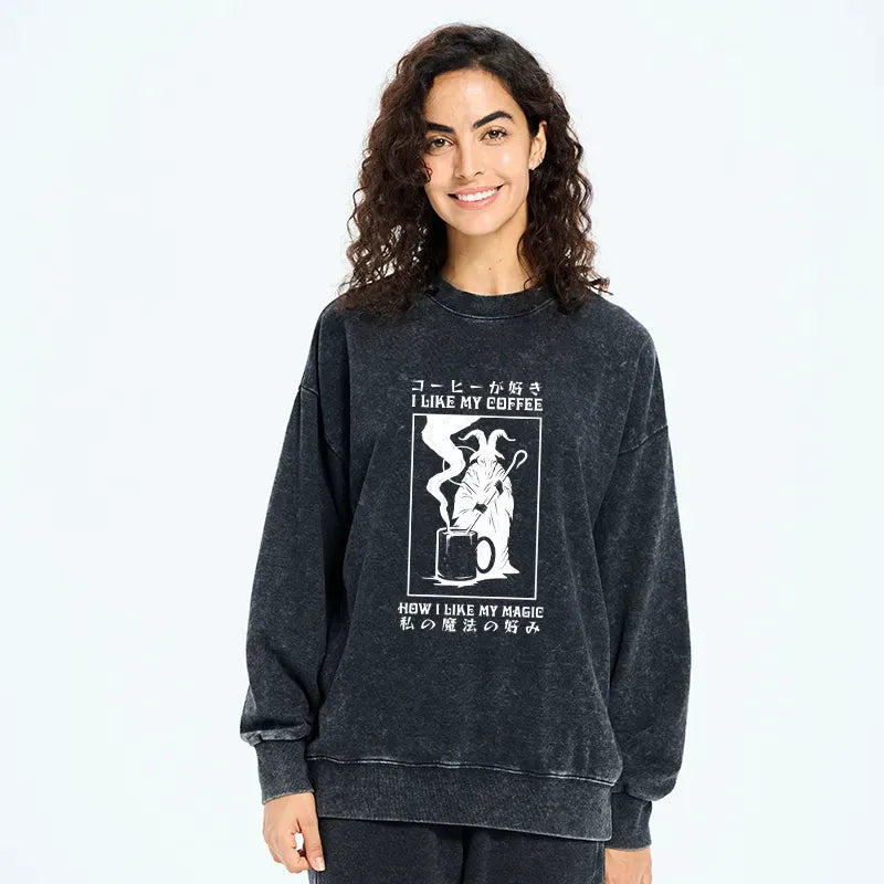 Japanese Washed Sweatshirt for Daily Wear
