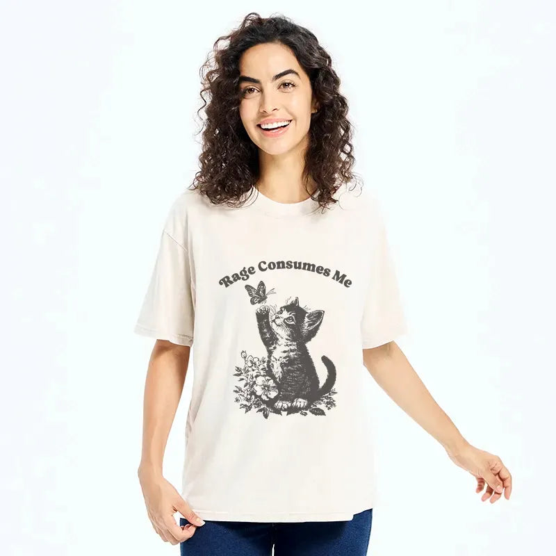 Rage Consumes Me washed casual shirt