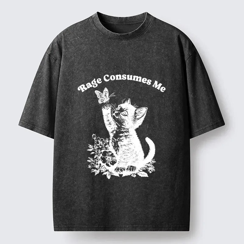 Rage Consumes Me washed casual shirt