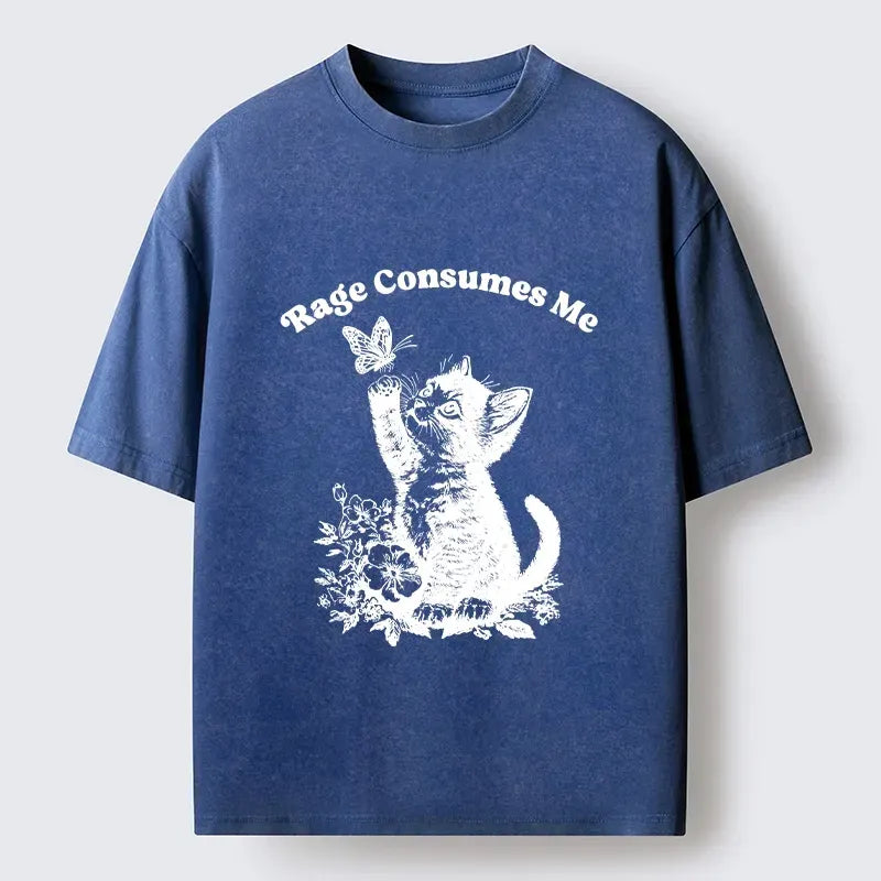 Rage Consumes Me washed casual shirt