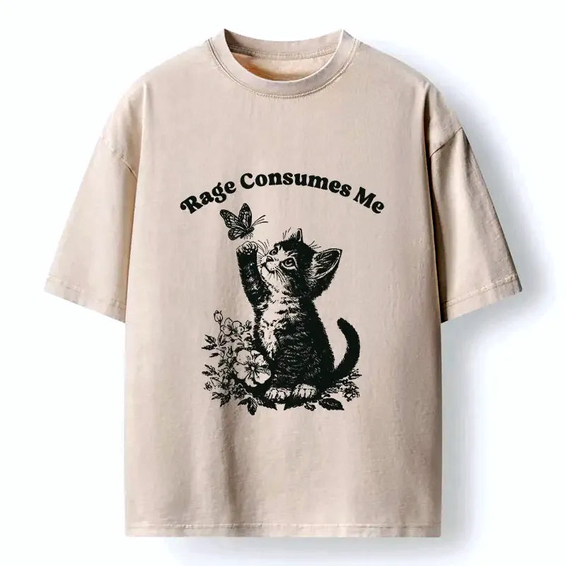 Rage Consumes Me washed casual shirt