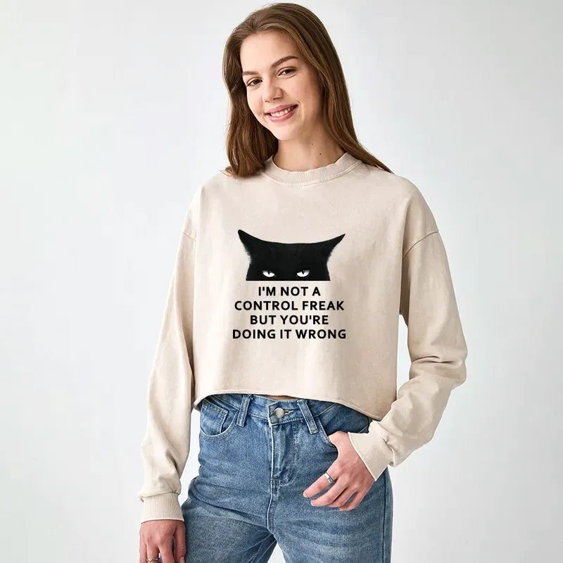 funny control freak sweatshirt for streetwear