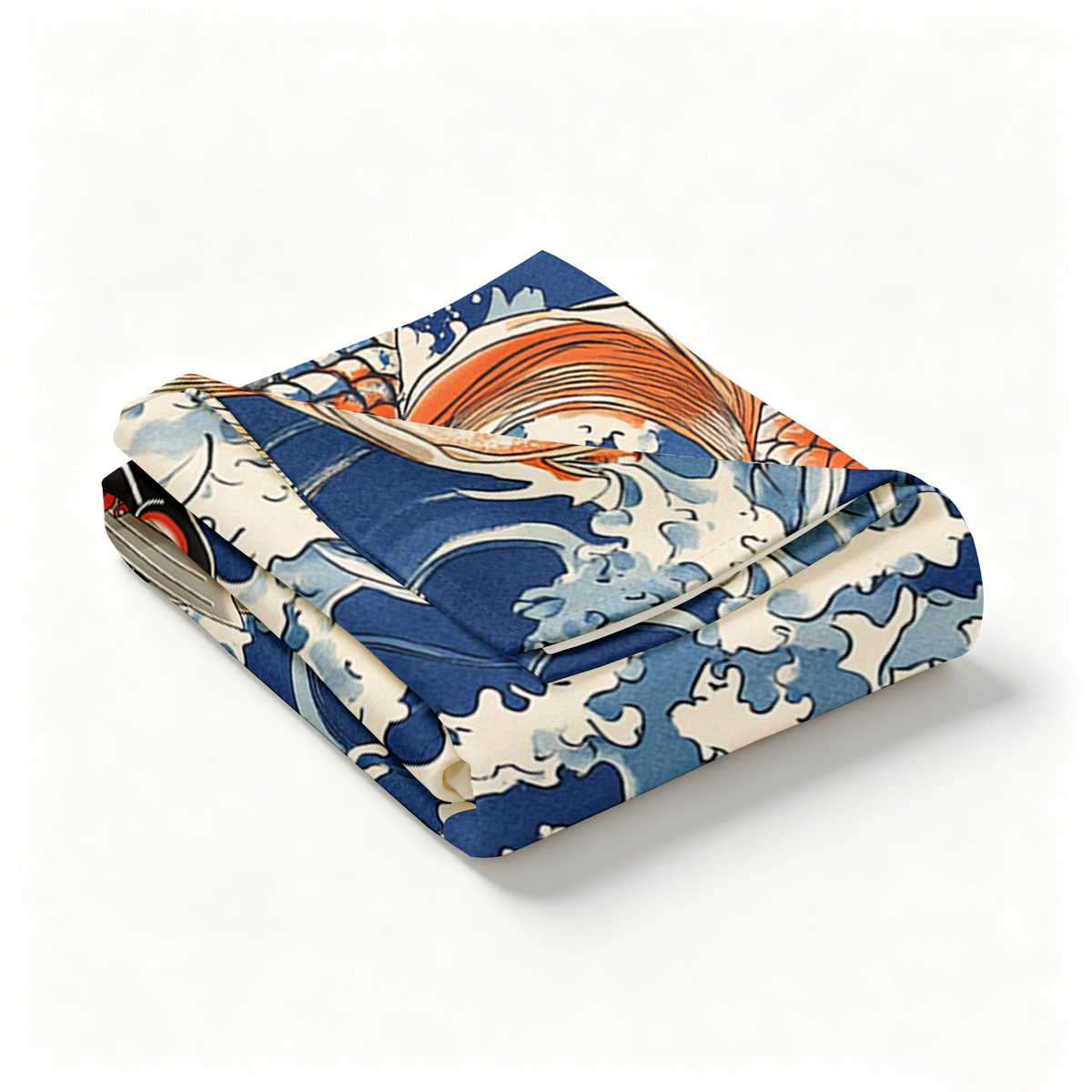 Kyoto-Lion Sumo Wrestler Holding A Koi Tapestry