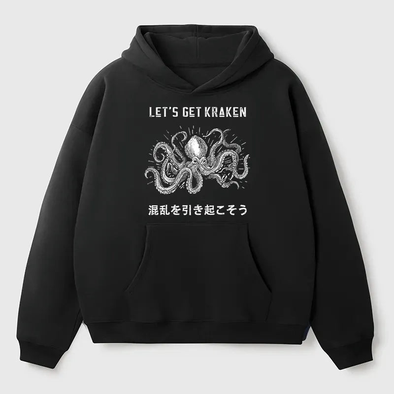 Kyoto-Lion Funny Octopus£ºLet¡¯s Get Kraken Adult Fleece Hoodie