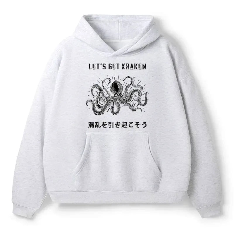 Kyoto-Lion Funny Octopus£ºLet¡¯s Get Kraken Adult Fleece Hoodie