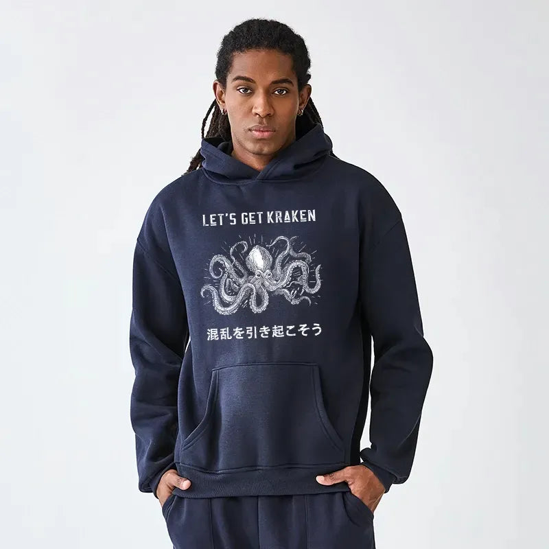 Kyoto-Lion Funny Octopus£ºLet¡¯s Get Kraken Adult Fleece Hoodie