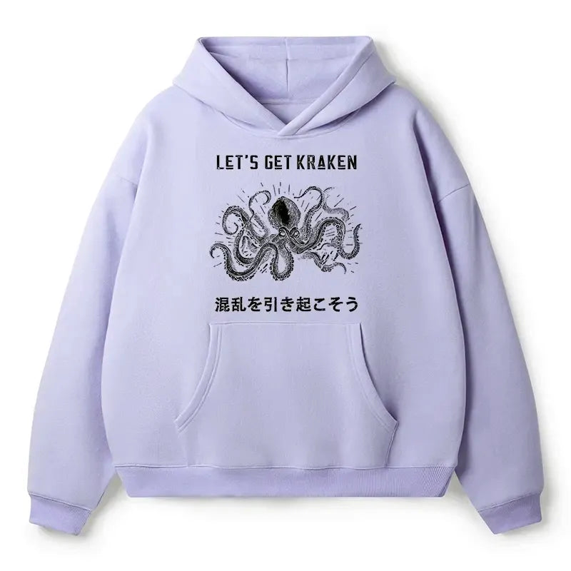 Kyoto-Lion Funny Octopus£ºLet¡¯s Get Kraken Adult Fleece Hoodie