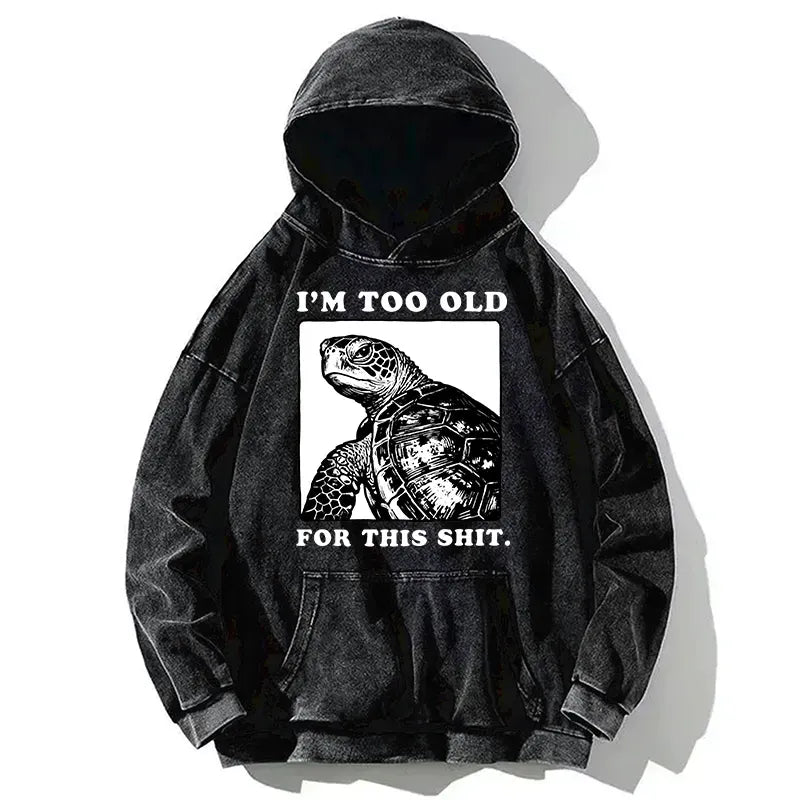 Vintage Turtle Hoodie for Weekend