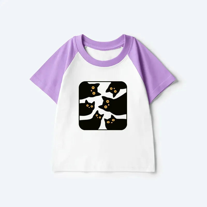 funny cat raglan shirt for kids deal