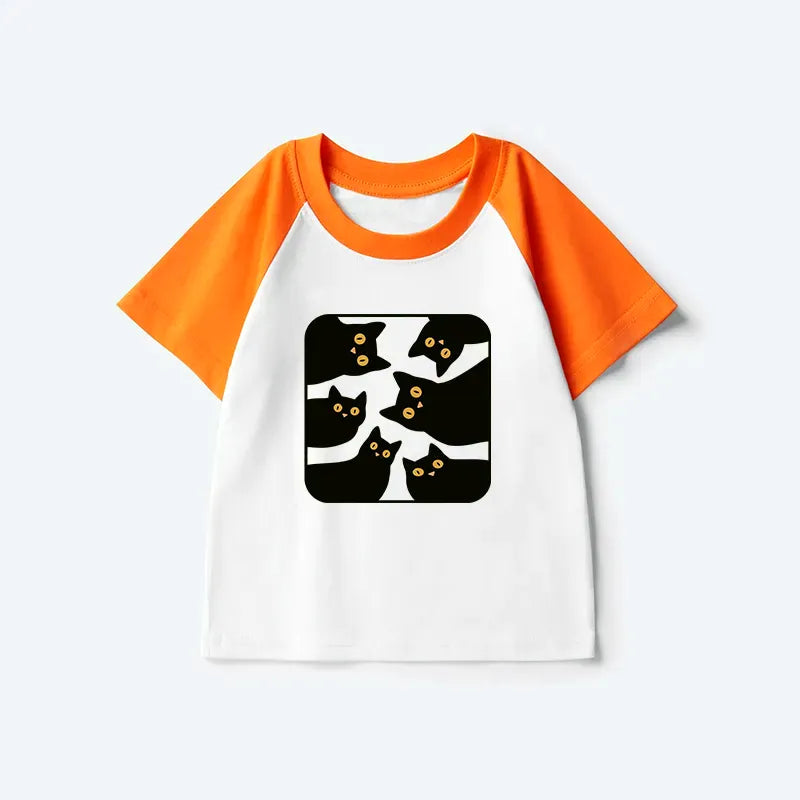 funny cat raglan shirt for kids deal