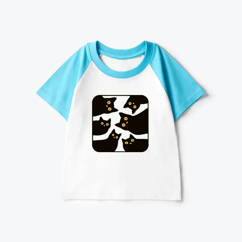 funny cat raglan shirt for kids deal