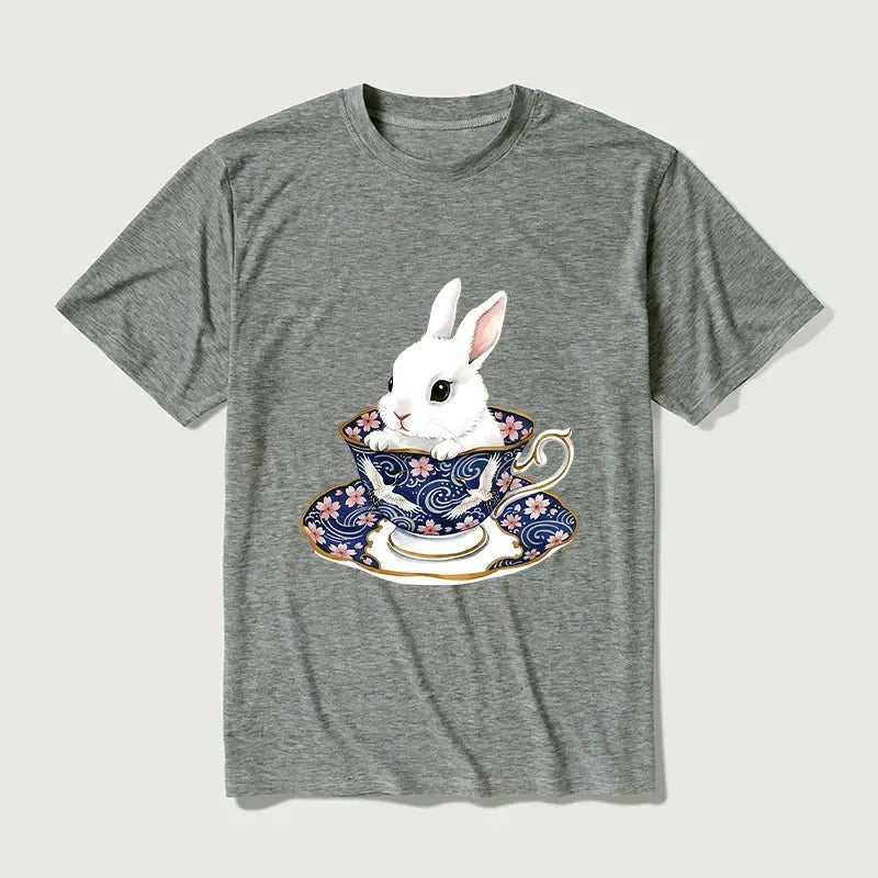 Japanese Vintage Rabbit T-Shirt for Daily Wear