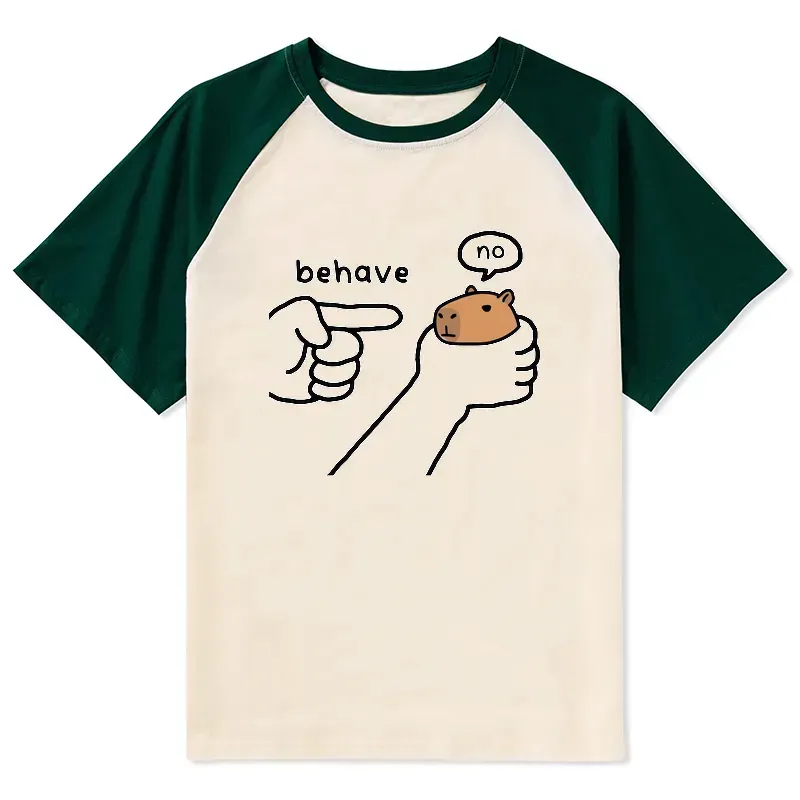 Kyoto-Lion Dishonest Capybara Raglan T-shirt