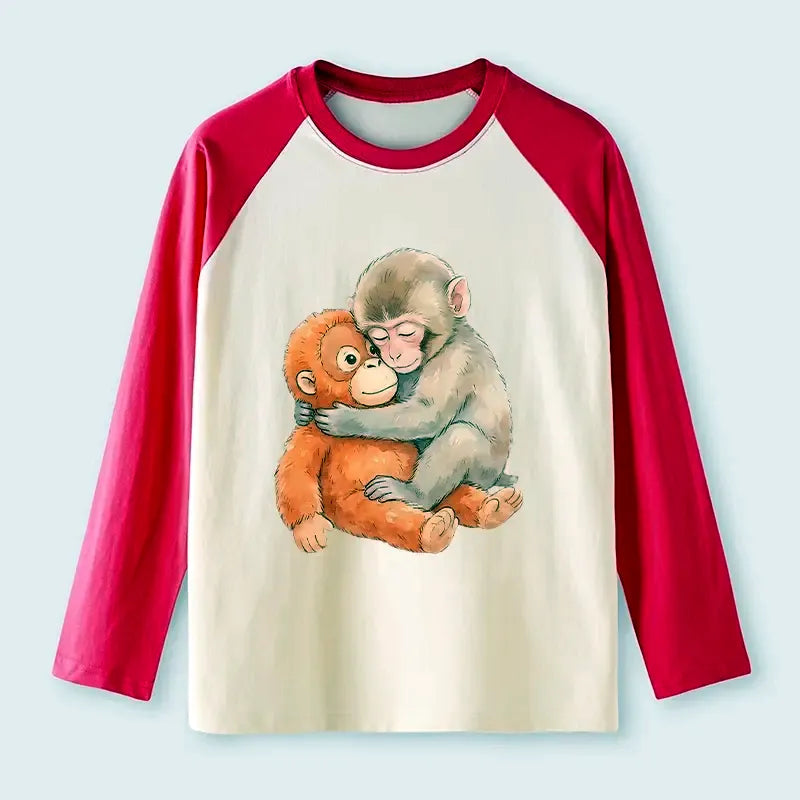 Kyoto-Lion Poor Punch Raglan Long Sleeve T-shirt
