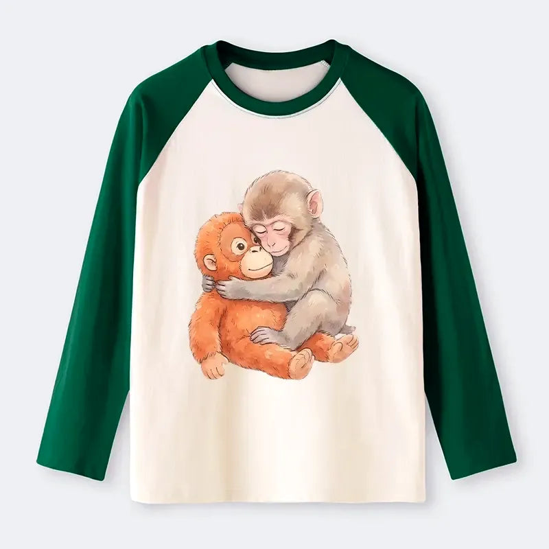 Kyoto-Lion Poor Punch Raglan Long Sleeve T-shirt