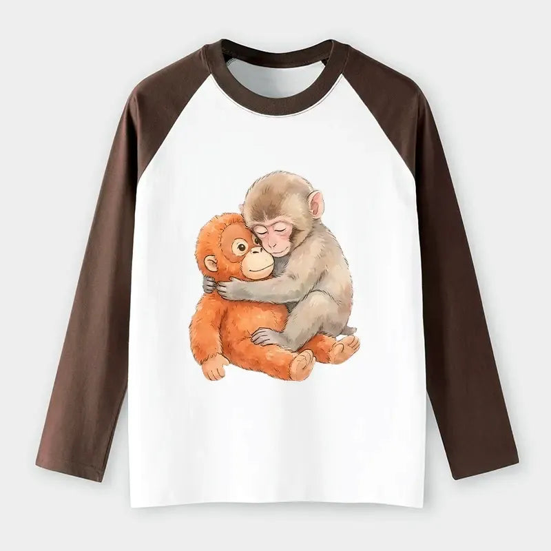 Kyoto-Lion Poor Punch Raglan Long Sleeve T-shirt