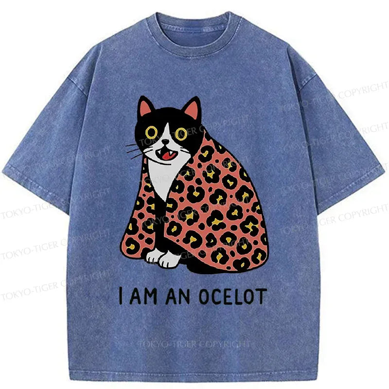 Kyoto-Lion Ocelot Washed T-Shirt