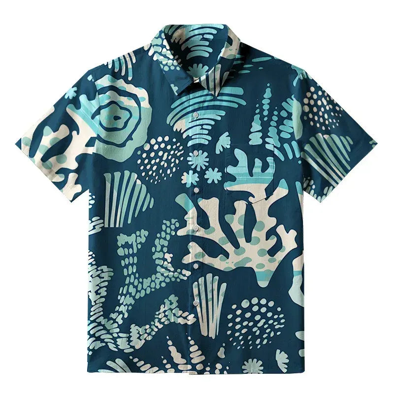 Japanese Vintage Button-up Shirt for Streetwear