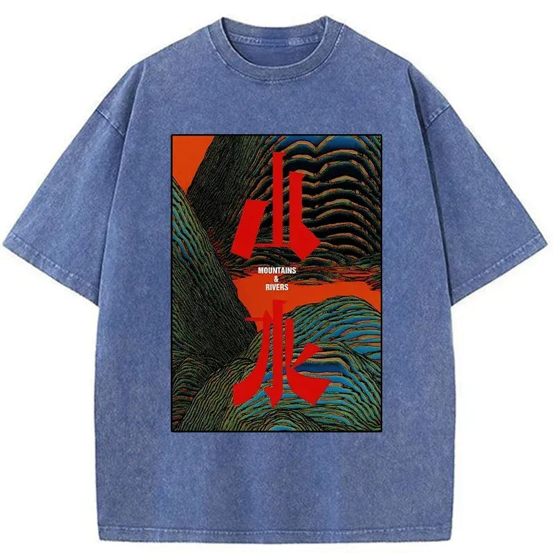 Japanese Washed T-Shirt for Daily Wear