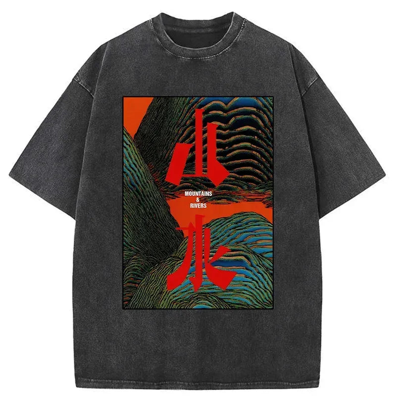 Japanese Washed T-Shirt for Daily Wear