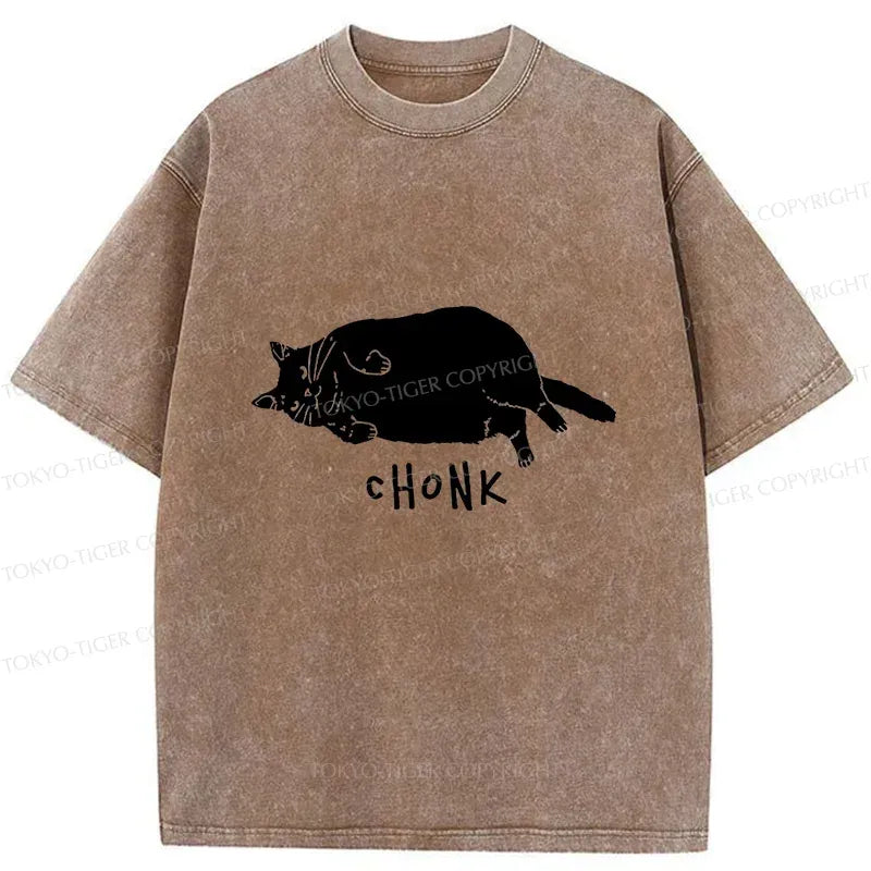 Washed Cat T-Shirt for Daily Wear