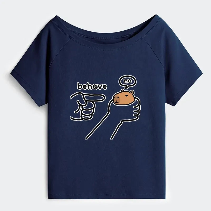 Kyoto Lion Dishonest Capybara T Shirt for Women