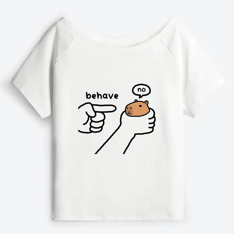 Soft Japanese Capybara Tee for Vacation