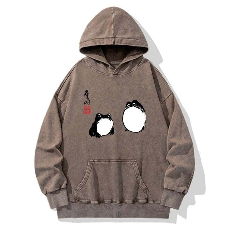Japanese Washed Frog Hoodie Everyday